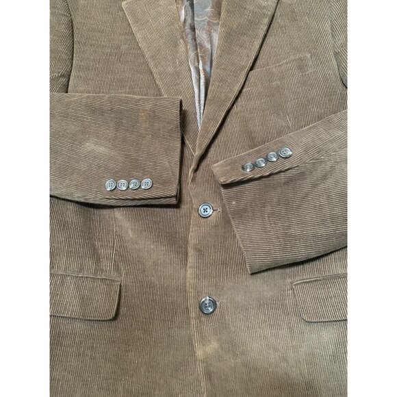 Chaps Men’s 38R Brown Corduroy 2 Button Sport Coat Single Vent Standard Notch 4 - Picture 3 of 11
